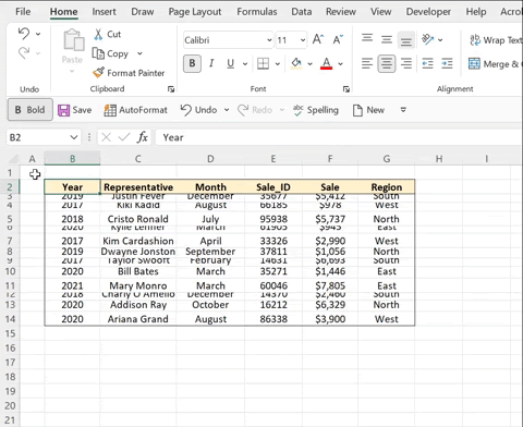 Row, row, row your spreadsheet