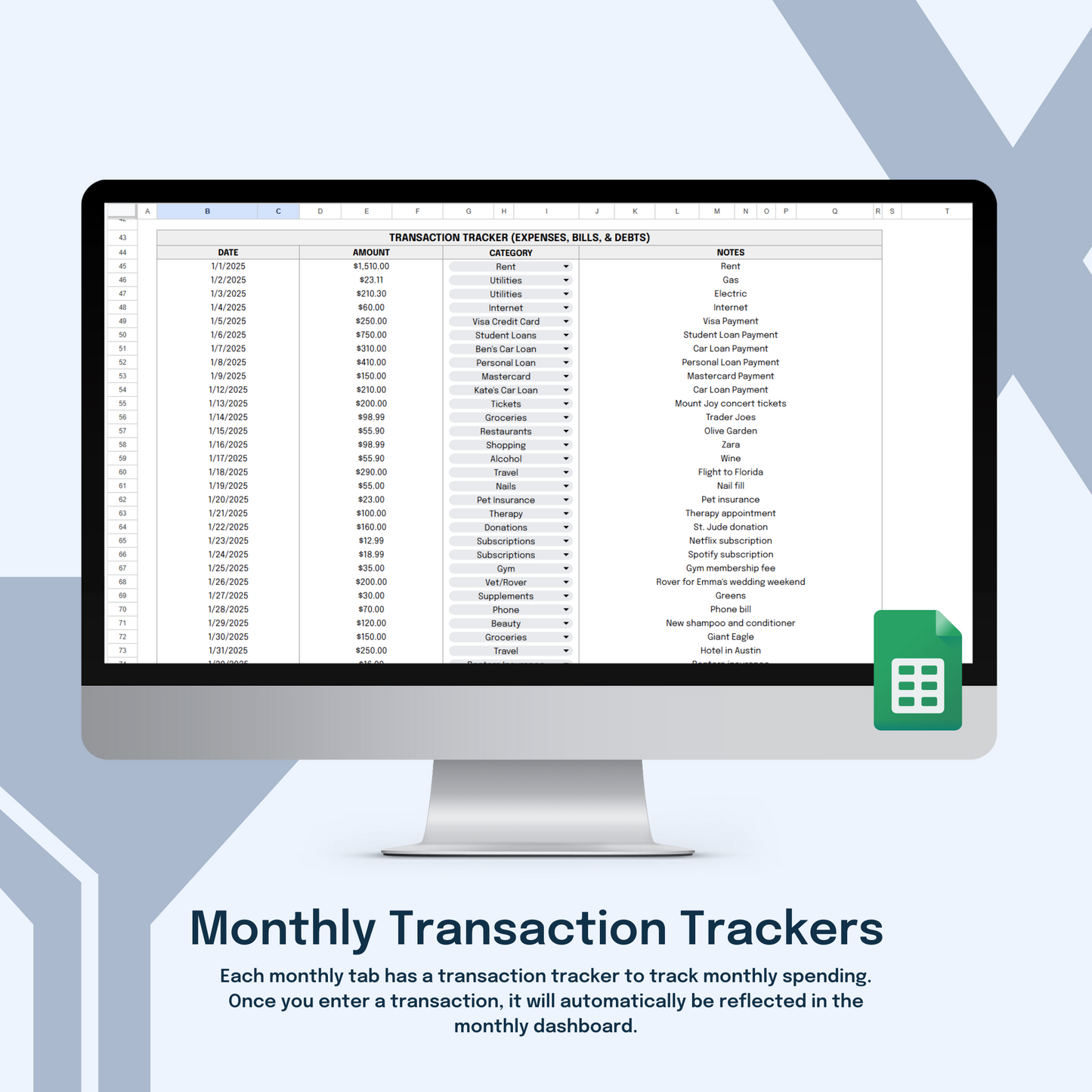 2025 Budget Tracker