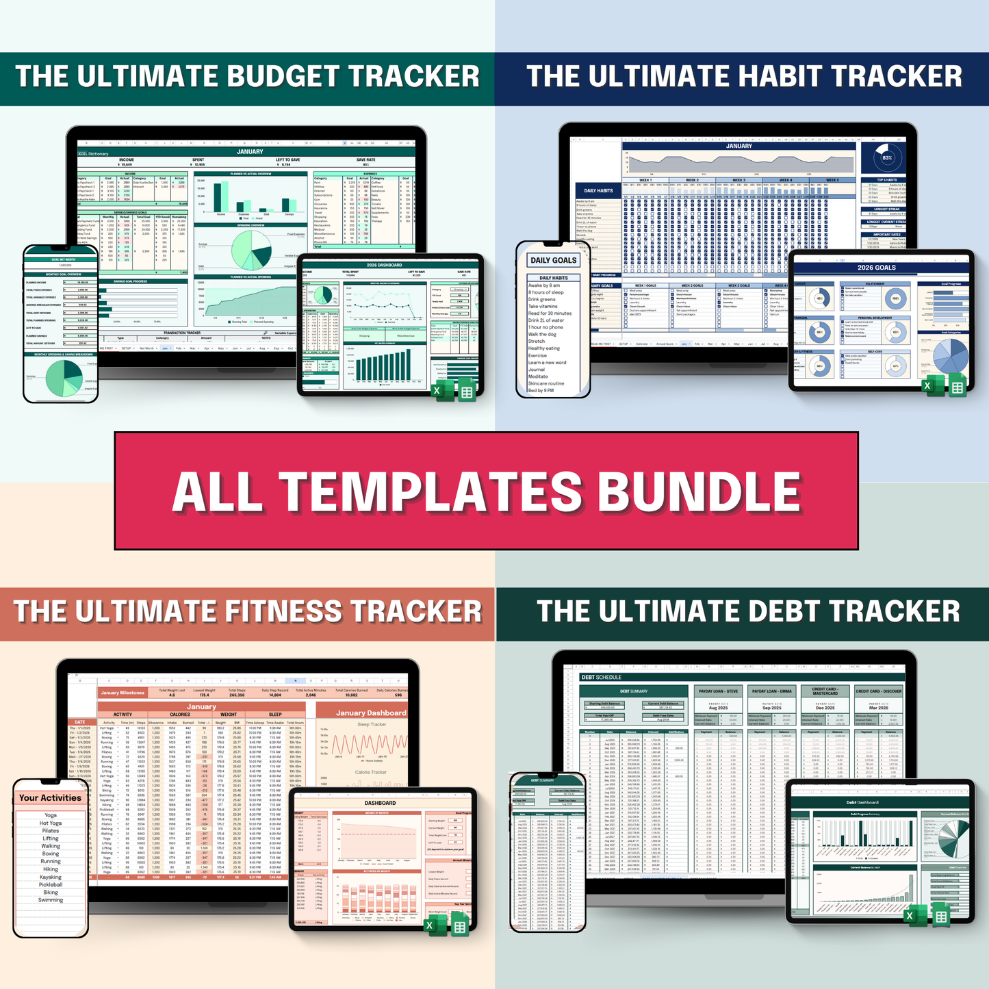 2026 Ultimate Productivity Tracker Bundle