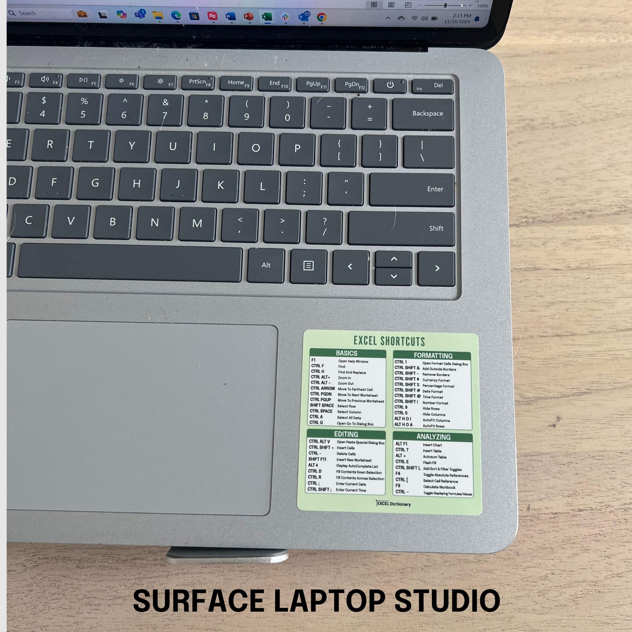 Office Shortcut Stickers – Excel Dictionary