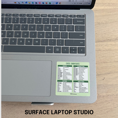 Excel Shortcut Sticker