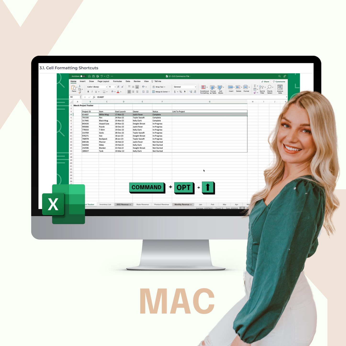 Excel Shortcuts & Productivity Hacks Course (MAC)