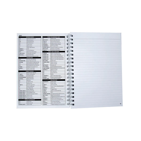 Excel Shortcut Notebook Excel Dictionary