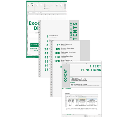 Excel Function Dictionary - Excel Dictionary